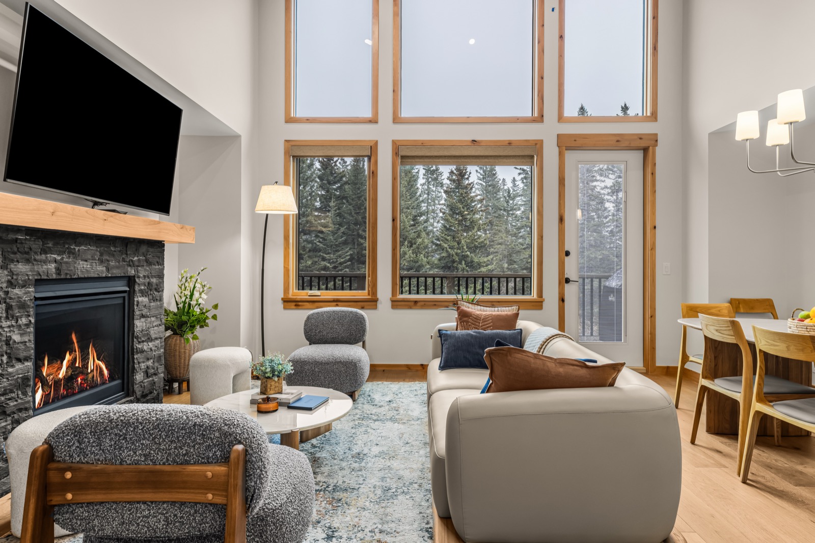 Living room fireplace